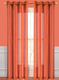 Sirmans Sheer Curtain Panels, Spice, 4PK, 55x84"