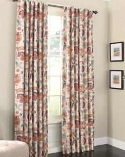 Jessamy Nature/Floral Max Blackout Rod Pocket Single Curtain Panel Multi, 52x95", 2PK