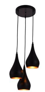 
Living District LDPD2000 - Nora 3 Light 15 inch Black Pendant Ceiling Light