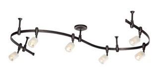 Catalina Lighting 19657-001 Benny 6 Bullet Flex Rail Track Lighting Kit, 96" Bronze