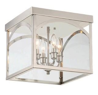 Savoy Lighting - 6-3058-4-109 - Garrett 4 Light 12 inch Polished Nickel Flush Mount Ceiling Light