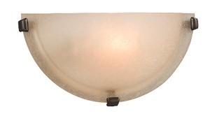 Hampton Bay?1-Light Wall Sconce in Bronze with Frosted Glass Shade