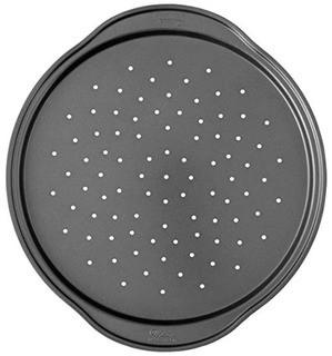 Wilton Perfect Results Non-Stick Pizza Crisper Pan, 14-Inch Pizza Pan, Chipped