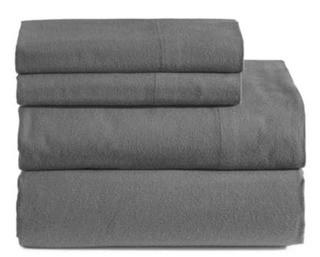 Distinctly Home 4PC Flannel Sheet Set, Queen, Grey 