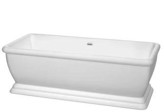 Wyndham Collection Candace 68.5" x 31" Soaking Bathtub - White 