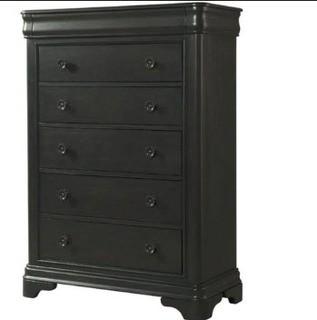 Lyke Home 5 Drawer Chest Charcoal