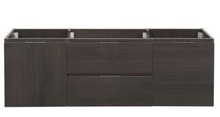 Senza Valencia 60" Double Bathroom Vanity Base Only, Grey Oak