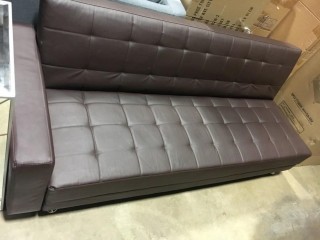 Convertible Faux Leather Sofa 