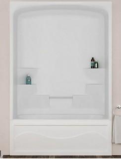 Mirolin Liberty 60-inch x 88-inch x 34-inch 6-shelf Acrylic 1-Piece Left Hand Drain Tub & Shower - Damaged TUB!!!