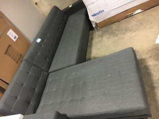 Dark Grey Fabric Sectional 