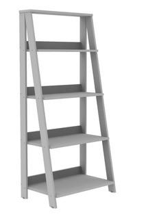 Walker Edison Wood Ladder Bookshelf - Grey