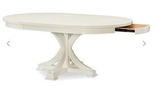 Legacy Classic Round to Oval Pedestal Table - Sea Salt