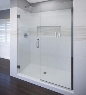 Celesta 58 in. x 72 in. Semi-Frameless Pivot Shower Door - Possibly Missing Side Glass!