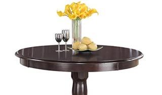 East West Furniture HLT-CAP-T Round Table, 42-Inch, Cappuccino Finish  - Top ONLY!