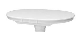 CorLiving CorLiving DSH-410-T Extendable White Oval Pedestal Dining Table with 12in Butterfly Leaf - TOP ONLY!