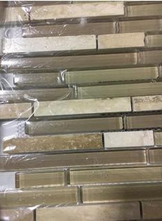 (5) Boxes Glass Mosaic Tile, 12x12" Glass Mosaic Tile -Brown-Approx 50 SQ FT (CB-2019)