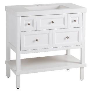 Glacier Bay Vanity - Ashland II - White - No Top !!!! - Open Box