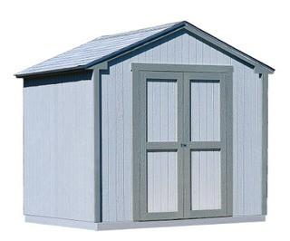 Handy Home Products 8 ft. x 8 ft. Kingston Shed with Floor Frame - Partial Item