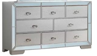 Jemma 8 Drawer Dresser-Cracked Mirrors, Cratches-As Is