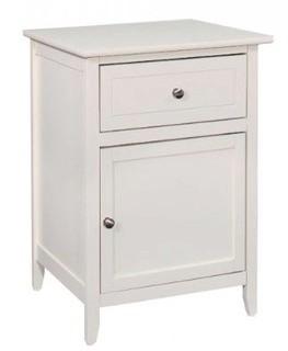 Hammond 1 Drawer Nightstand, Beige 