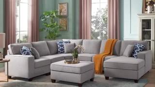 Latitude Run Mequon Modular Sectional with Ottoman