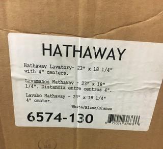 Hathaway Lavatory - 23" x 18 1/4" w/4" Centre - White?