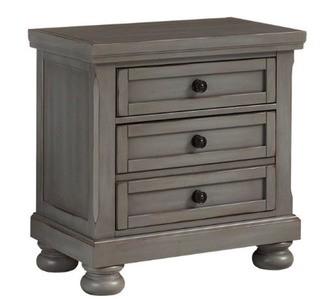 Calila 2 Drawer Nightstand, Pewter