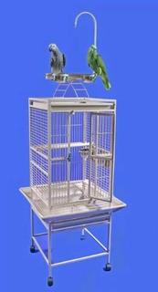 Jackie Medium Play Top Bird Cage White