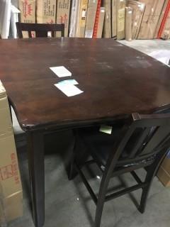 Enitial Lab - Birchover Counter Height Pub Table - Cherry - IDF-3336PT w/4 Chairs