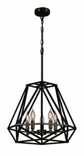 Globe Electric Sansa 5-Light Dark Bronze Chandelier,65435