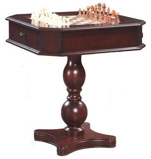 Fortress - Chess/Checkers & Backgammon Table- Chipped Corners 