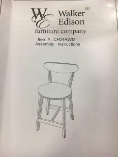 Walker Edison - CH24RWM - Set of 2 Wooden Chairs