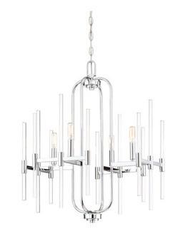 Minka-Lavery 3094-77 - Pillar 4 Light 22 inch Chrome Chandelier Ceiling Light
