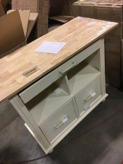 Klaussner Cream Color - Kitchen Island