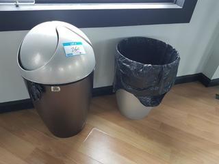 Qty of 2 garbage pails