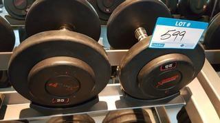 Pair of 25 lbs Dumbbells