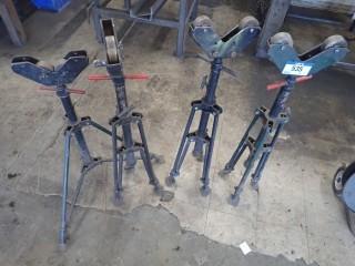 Qty of (4) Pipe Rolling Stands