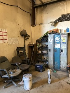 (3) Lockers, Shelving C/W Contents