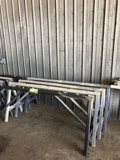 Qty Of Metal Saw Horses