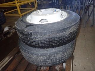Qty Of (2) Michelin Tires 225/70 R 19.5
