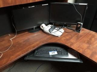 Qty Of (2) Monitors, Keyboard, Calculator
