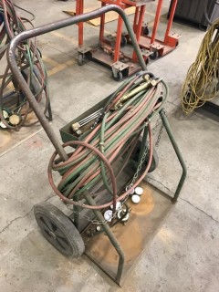 Oxy/ Acetylene Cutting Torch Set C/W Cart