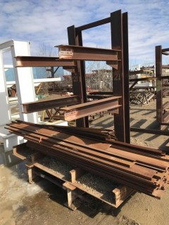 Single Sided Steel Cantilever Storage Rack c/w 3 Tier, s/n 31190 **CONTENTS NOT INCLUDED**