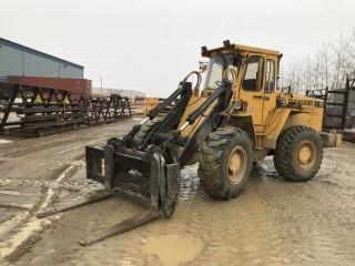 1993 VME/ Michigan L70 Wheel Loader C/W 46" Q/A Forks, Cab, 17.5 X 25 Tires, Showing 31,873 HRS. S/N L70V61468 AUCTIONEERS NOTE