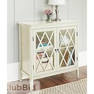 CHATHAM HOUSE ARGYLE 2-DOOR CABINET IN IVORY                                                        