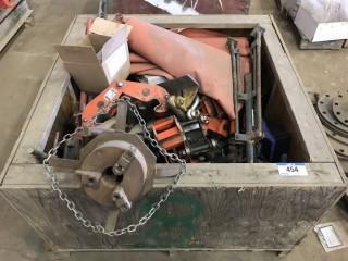 Bin Of Clamps And Supplies