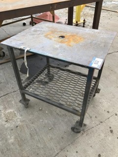 2 Tier Rolling Steel Table