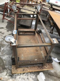 Rolling Steel Pallet Cart c/w rolling steel frame 