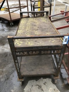 2 Tier Rolling Steel Shop Cart