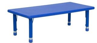 Rectangular Blue Plastic Activity Tabletop ONLY 24x48"